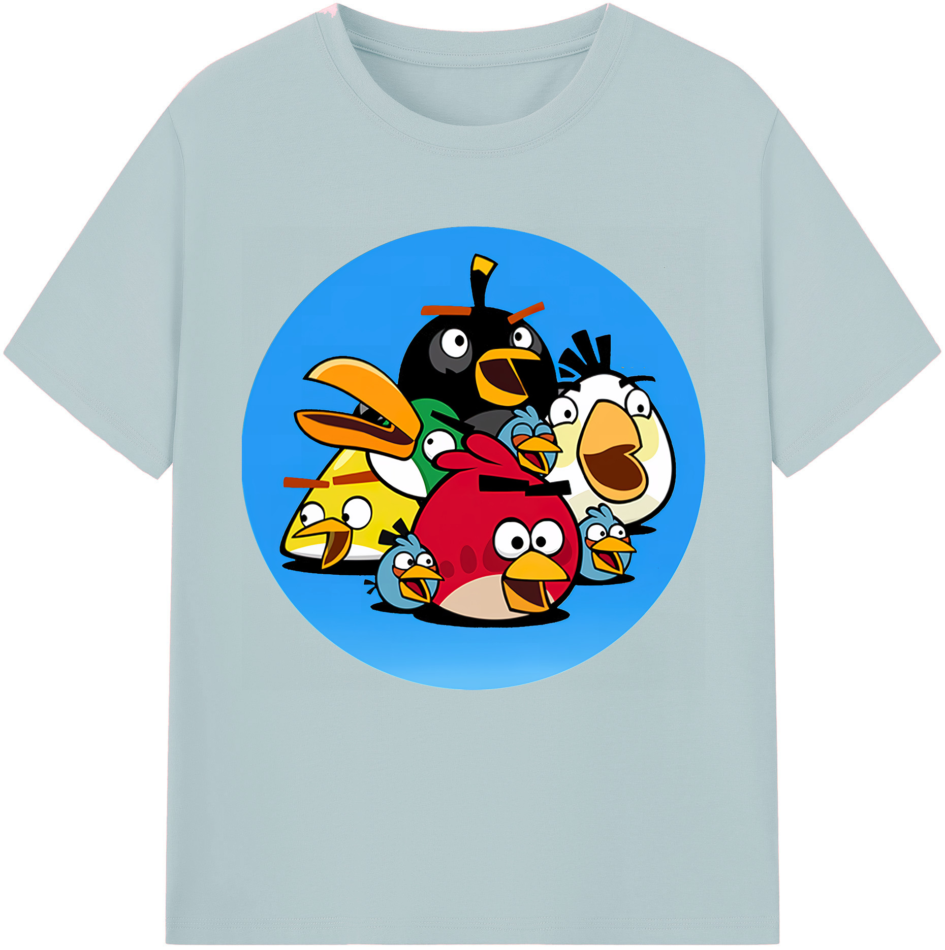 （画像用） Angry Birds アングリーバード 綿100％半袖Tシャツ（フロントプリント）